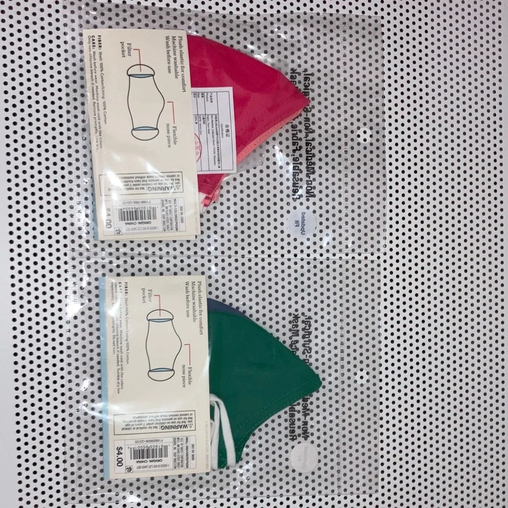 #196. 🆕 NWT - Cat & Jack Kids' Reusable Face Masks - Dinosaur/ Pink & Rainbow